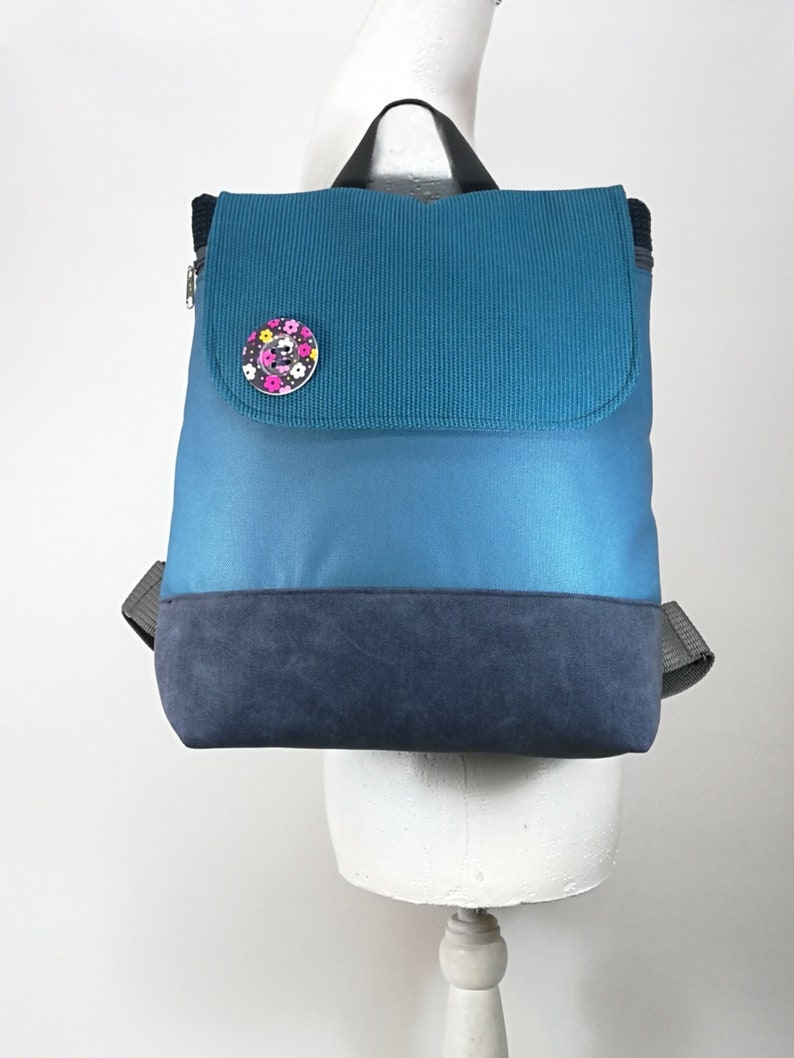 Every day backpack Women backpack Book backpack Ipad bag Eco vegan backpack Light weight bag Blue turquoise backpack Free shipping