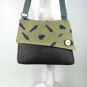 Bolso bandolera pequeño, Monedero grande con cremallera, Bolso gris hojas, Bolso de noche, Regalo para mujer vegana, Clutch de noche minimalista, Envío gratis