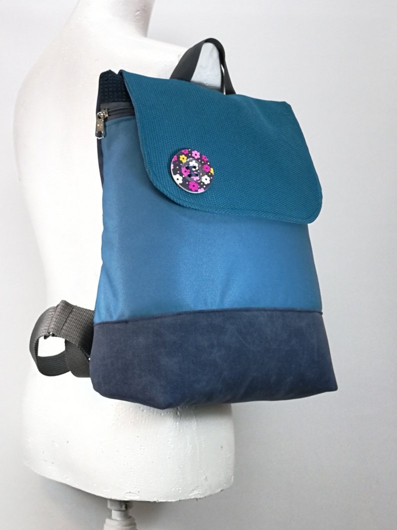Every day backpack Women backpack Book backpack Ipad bag Eco vegan backpack Light weight bag Blue turquoise backpack Free shipping