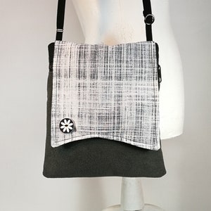 Kleine Crossbody Tasche Geldbörse, Alle Stoffbeutel, Crossbody Bag Sling, Vegan Frauen Taschen, Schwarz und Weiß Taschen, Iphone Crossbody Tasche, kostenloser Versand