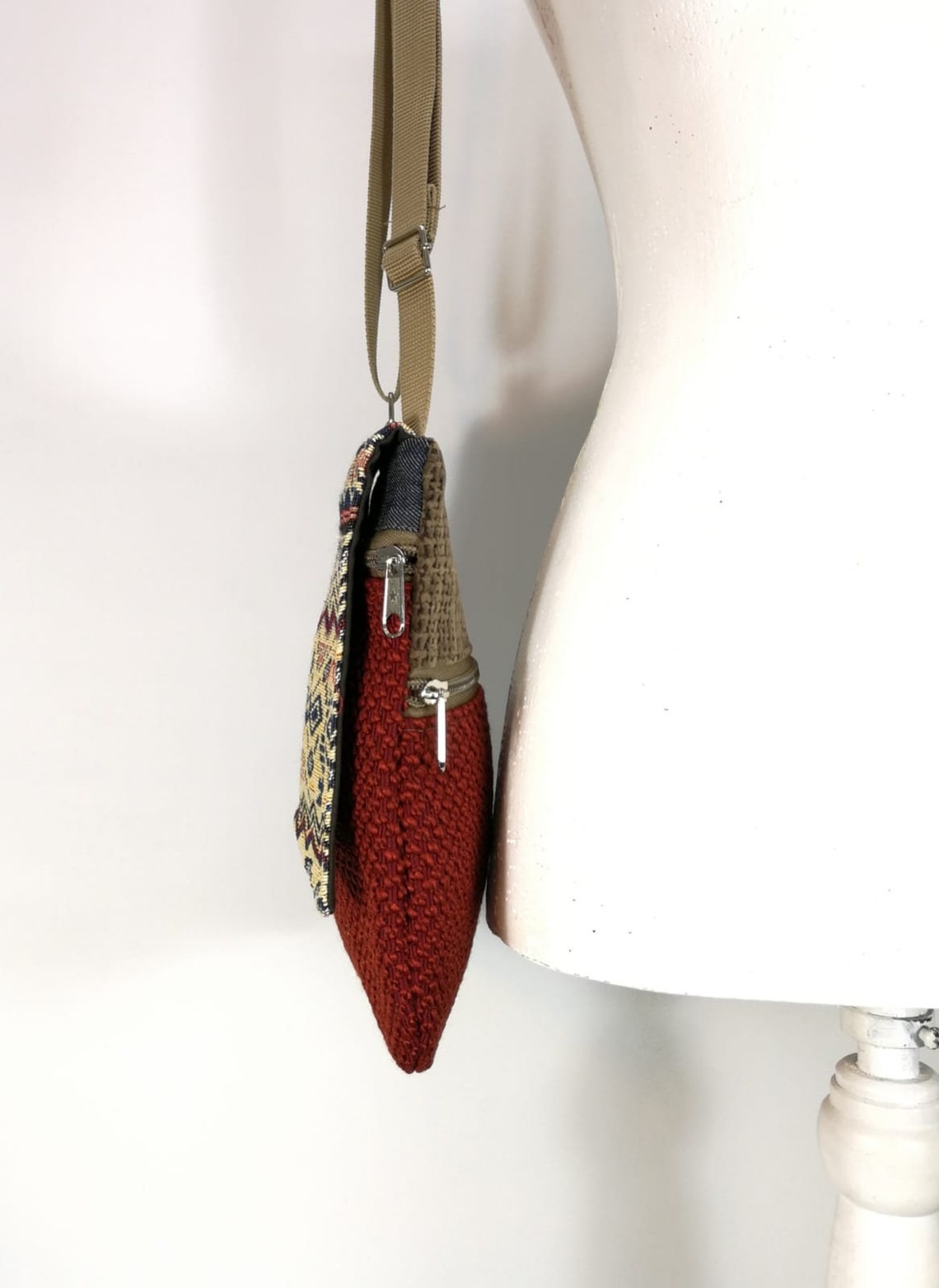 Small crossbody bag purse All fabric bag Crossbody Bag Sling Etsy