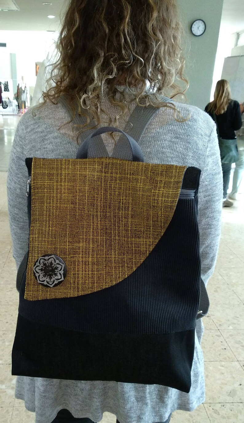 Woman Laptop Backpack Computer Bag Vegan Eco Backpack Hand Etsy