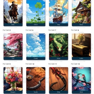 Lenormand cards - Manga edition - 1 extra man and woman (38 cards)
