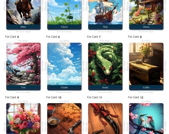 Karty Lenormand – edycja Manga – 1 dodatkowy mężczyzna i kobieta (38 kart)