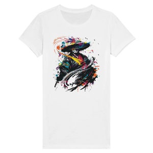 Samurai Premium Women Crewneck T-shirt, Graffiti street art