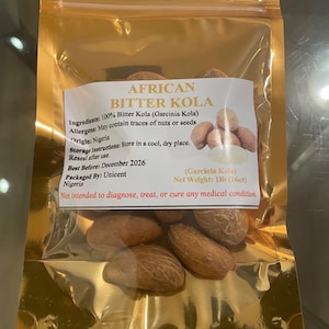 African Bitter Kola Nuts (0.22lb) - Premium Whole Garcinia Kola from West Africa