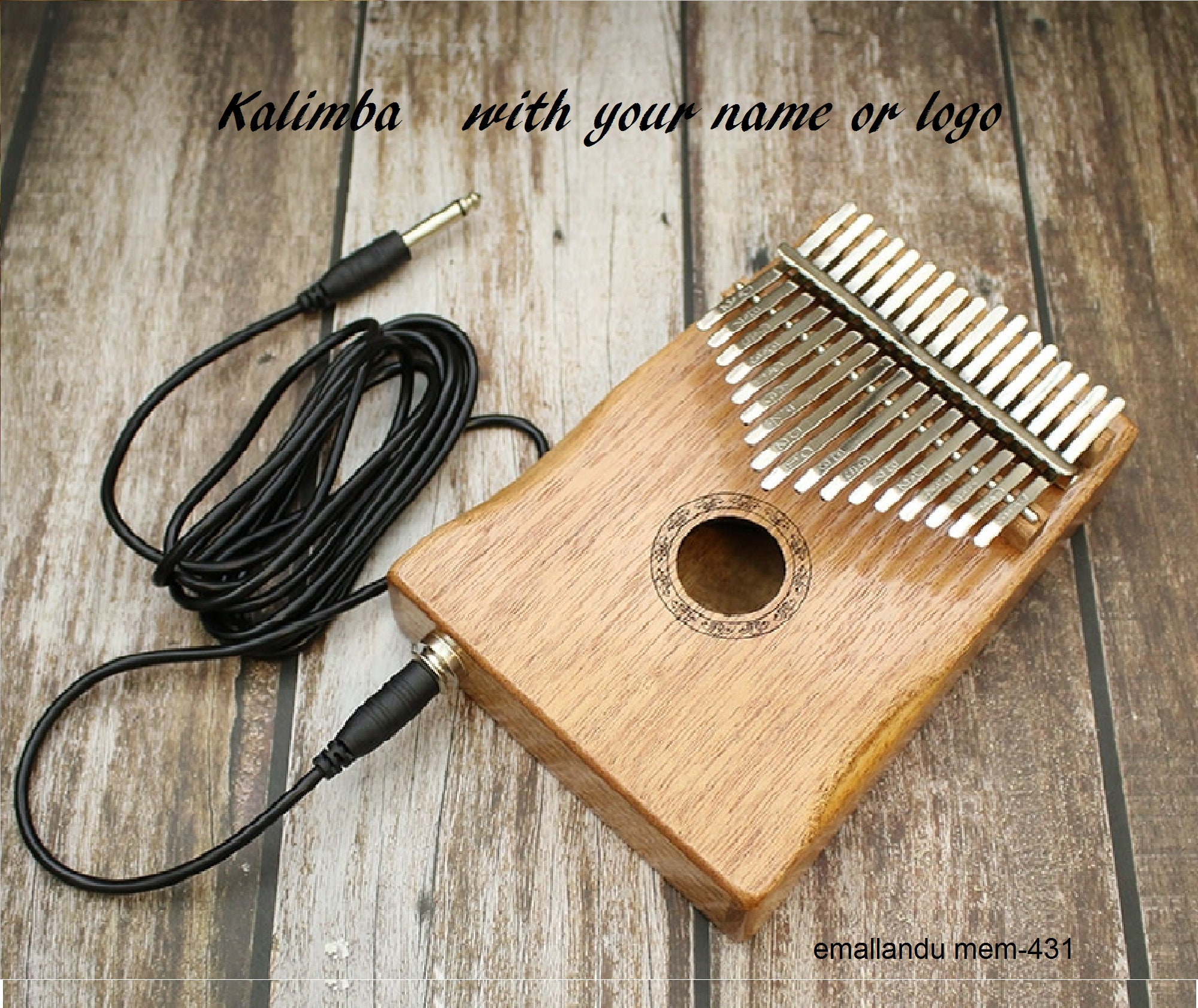 17 Key Kalimba Personalize Custom Pickup Electric Thumb Piano