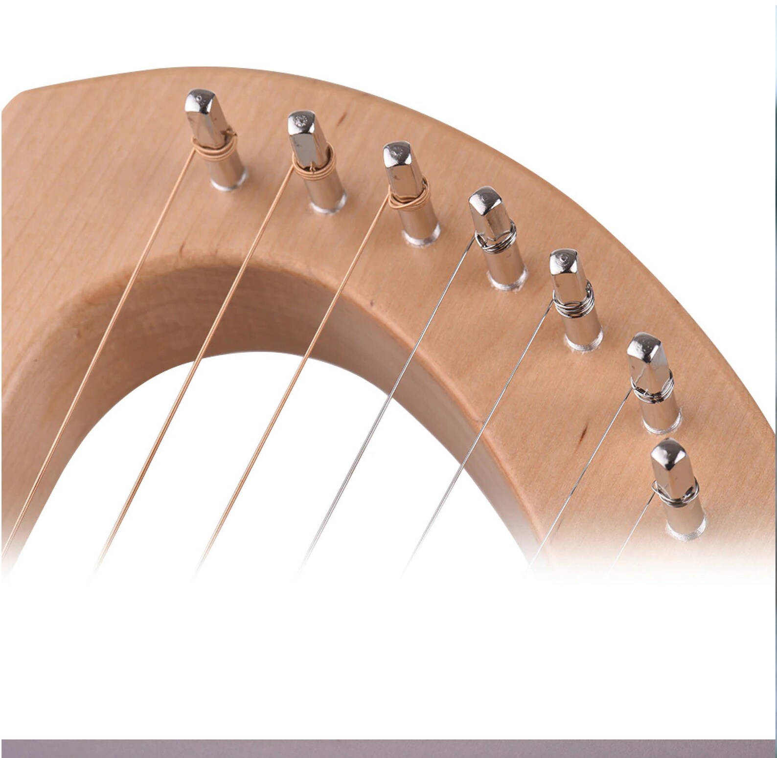 7 String Lyre Harp Metal Strings Solid Wood guitar music Etsy