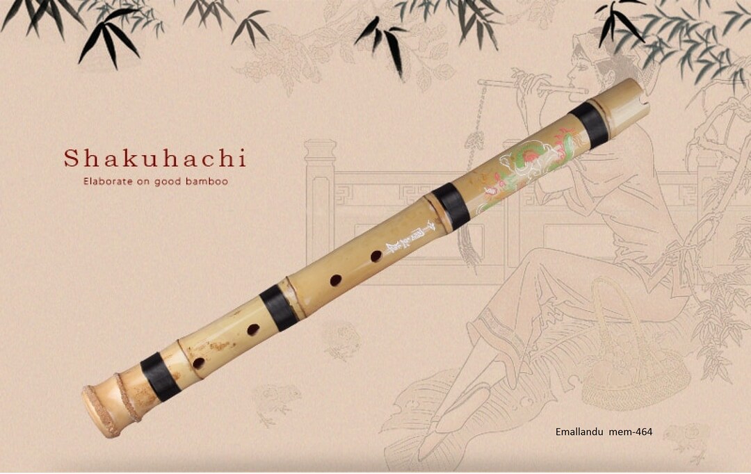 G Key Korean Style Shakuhachi 5 Holes Vertical Woodwind Musical