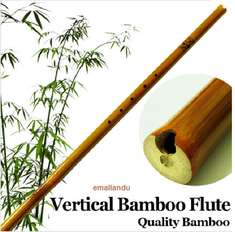 1pc Chinese Vertical Bamboo Flute 6 hole Traditional hand Made Etsy