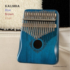 17 Key Kalimba: African Mbira Thumb Piano, Solid Wood