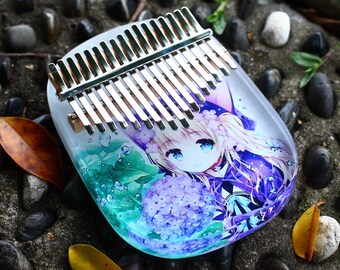 Dream Kalimba Thumb Piano Hluru Art Design Girl Clear Crystal Transparent Music Instrument Gift Sale offer