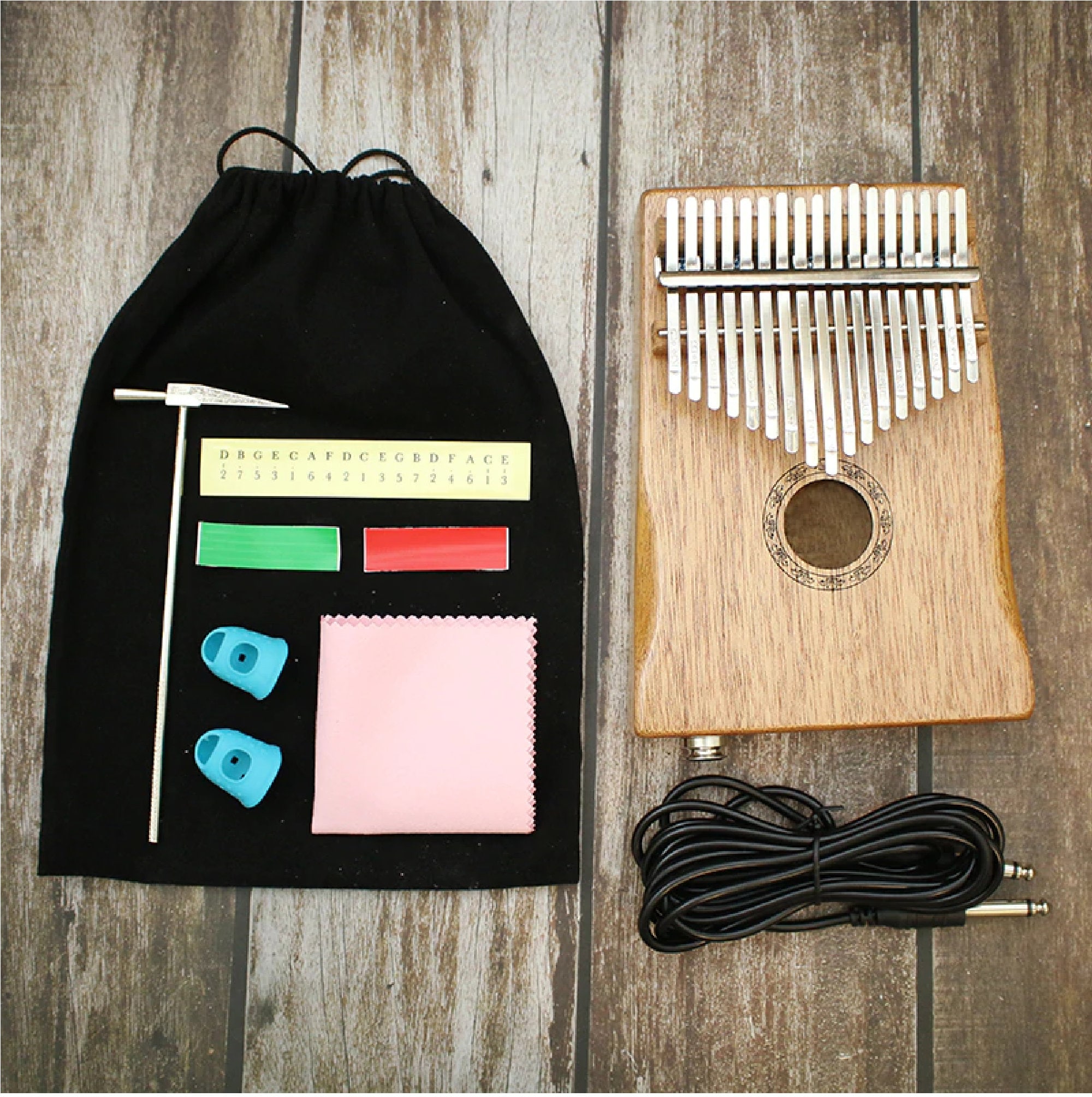 17 Key Kalimba Personalize Custom Pickup Electric Thumb Piano Etsy
