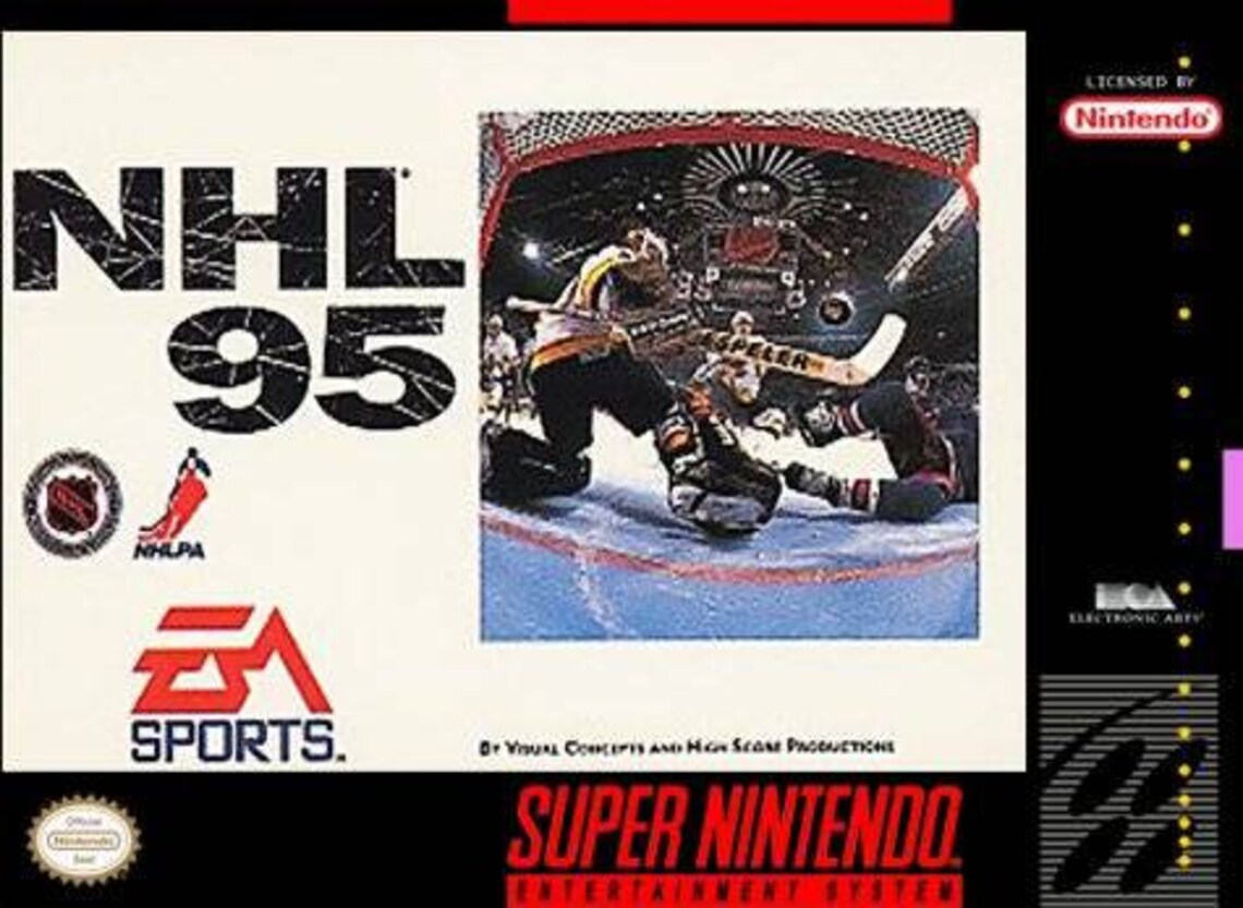NHL 95 SNES Great Condition Fast Shipping Etsy