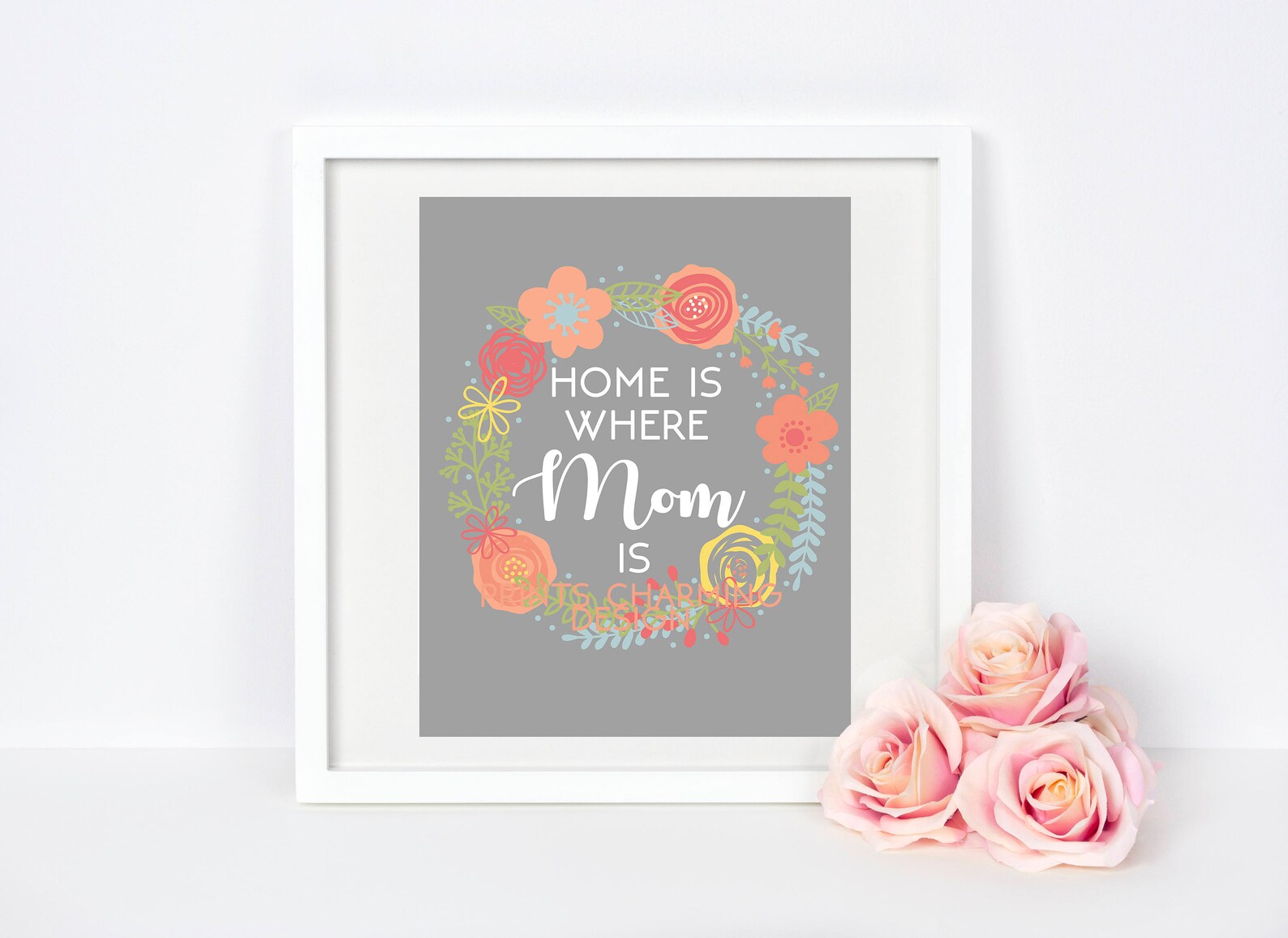 Printable Mother's Day Print Home is Where Mom is Etsy