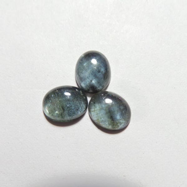 Natural Moss Aquamarine Smooth Oval Shape Cabochon 3 Pieces 10x8-9.5x8 MM Size AAAA++++ Top High Quality