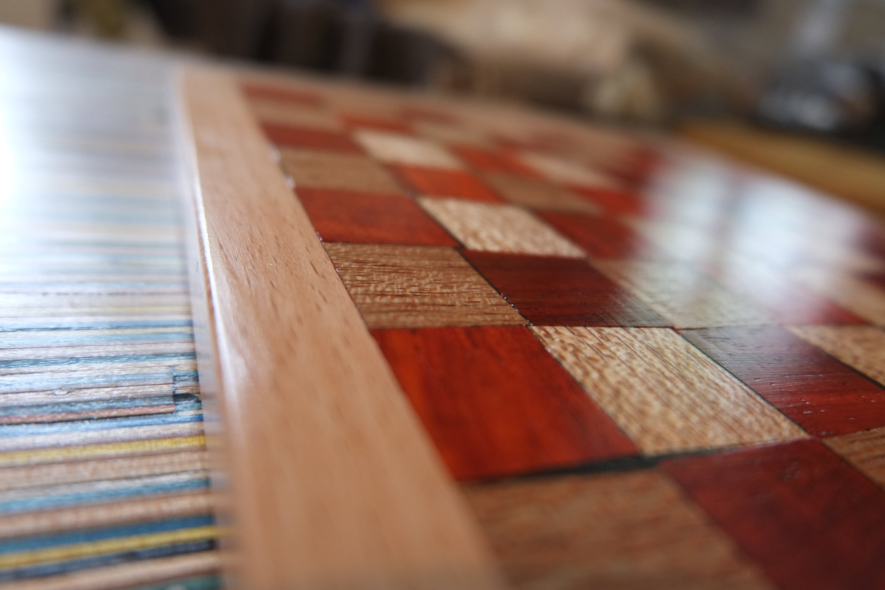 Pieza de arte de azulejos de mosaico de madera | Etsy