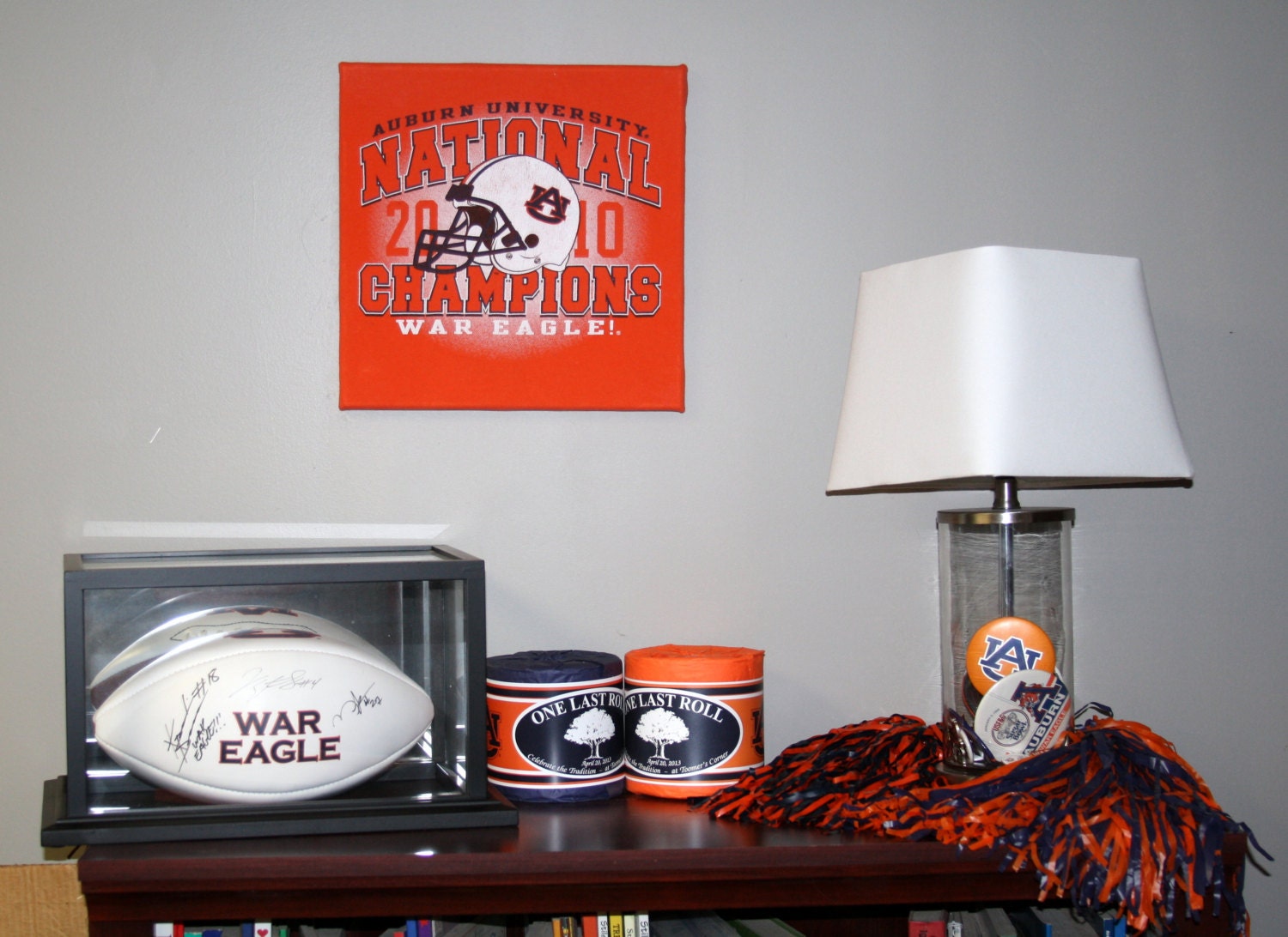 Auburn University Tigers 12 x 12 CANVAS WALL ART from Upcycled Etsy