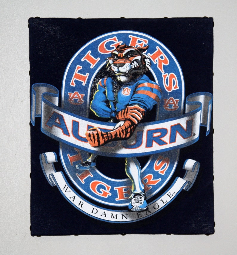Auburn University Tigers 11 x 14 CANVAS WALL ART from Upcycled Etsy
