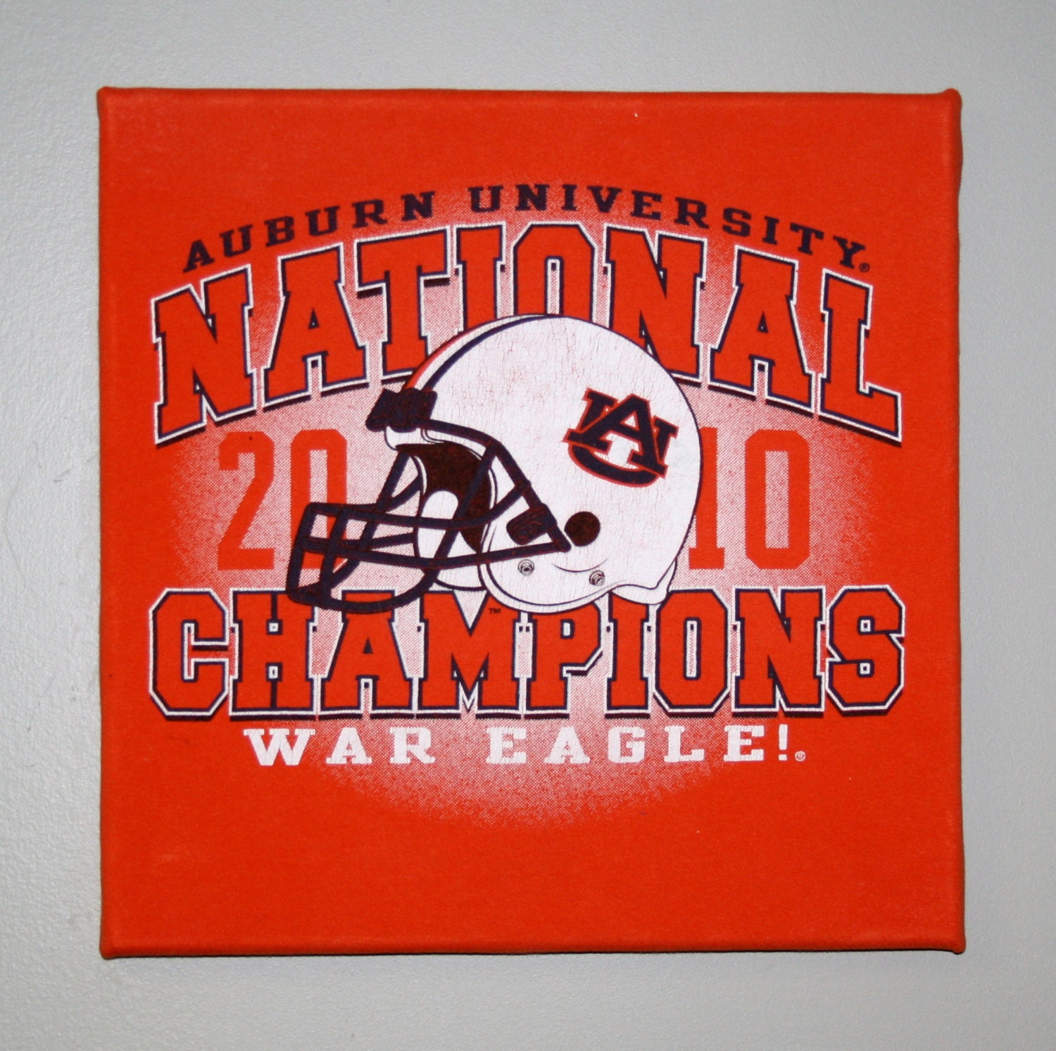 Auburn University Tigers 12 x 12 CANVAS WALL ART from Upcycled Etsy