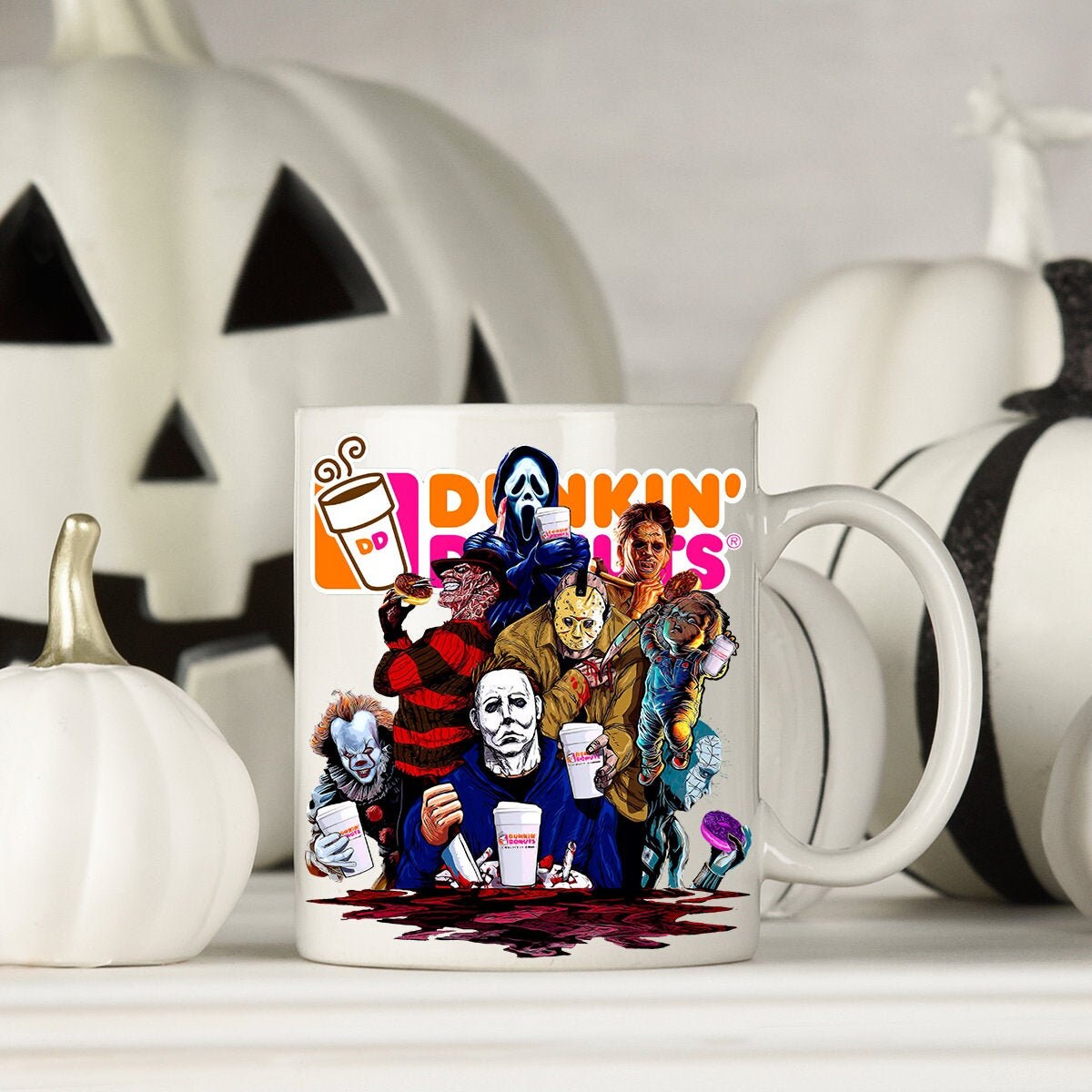 Coffee and Horror movies mug coffee cup Halloween mug Etsy