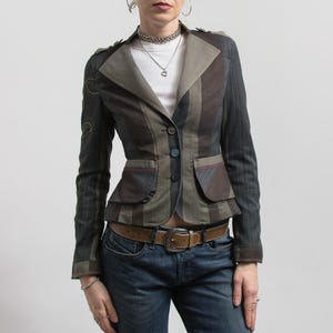 Y2K Tailored Vintage Blazer St-Martins Short Military Fit S