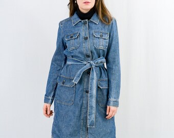 gap denim trench coat