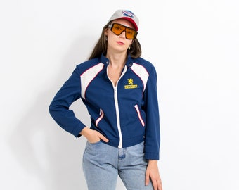 Peugeot vintage 50s racing jacket in navy blue