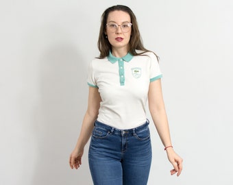 Lacoste polo shirt vintage y2k Roland Garros short sleeve women size M/L