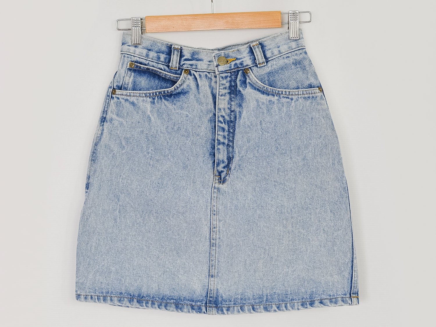 Mini Denim Skirt Vintage 90's Jean Stonewashed Schoolgirl - Etsy