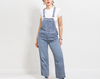 Striped denim overalls Arizona dungarees women size M