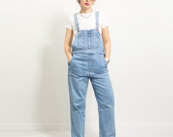 Vintage denim overalls 90's vintage jumpsuit dungarees women size M