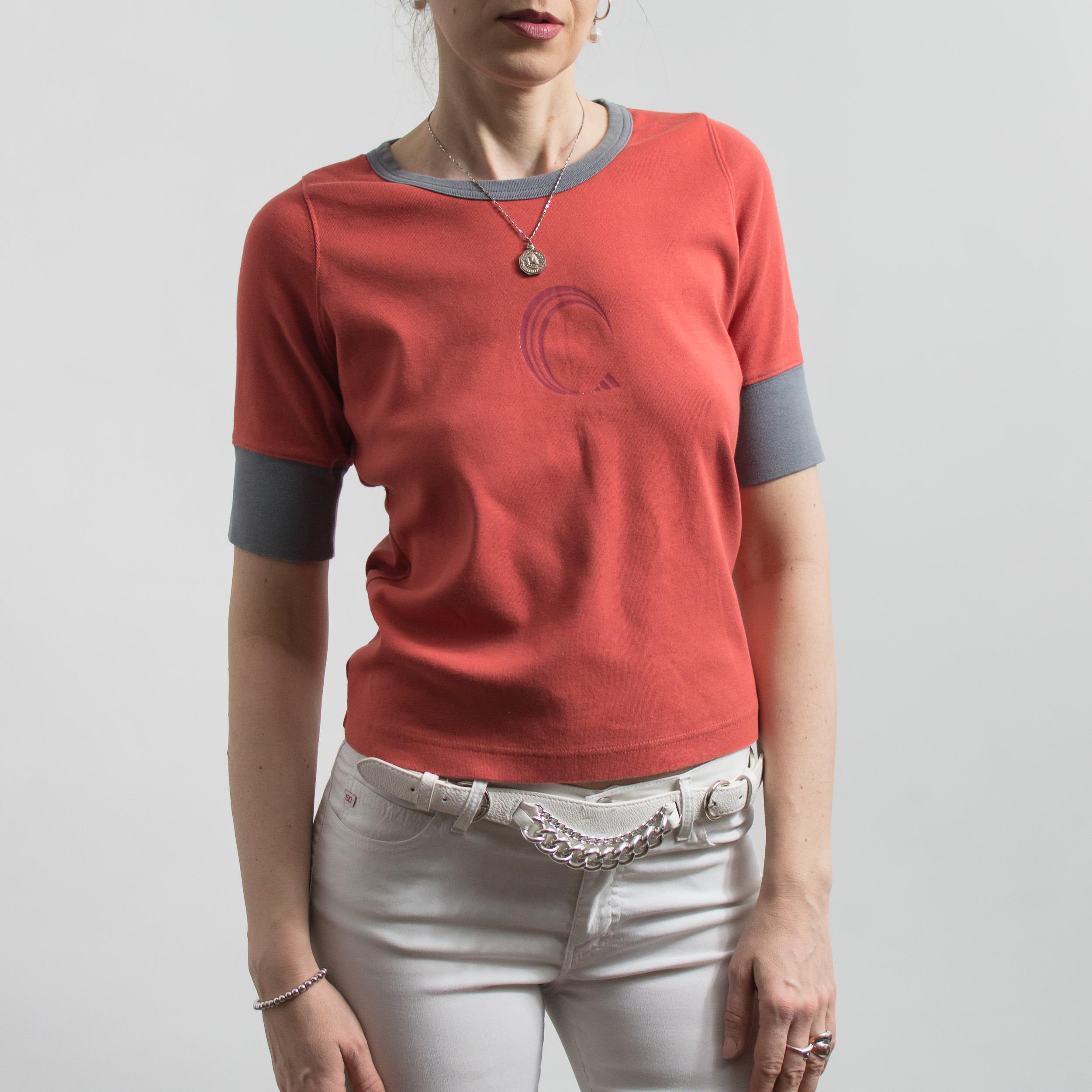 Vintage Adidas 90s Red Ringer Tee Logo Cotton Top L - Etsy