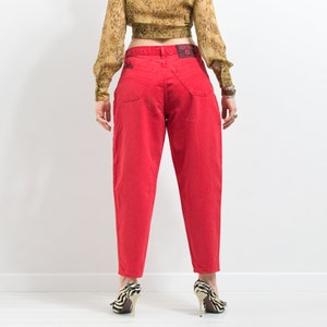 Red mom jeans vintage 90&#39;s denim tapered leg high waist XL/XXL