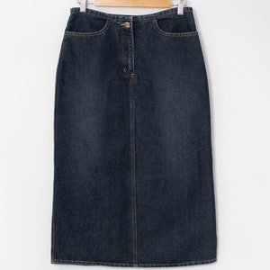 Vintage Y2K midi denim skirt women size M/L image 9