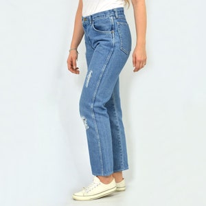 Wrangler vintage jeans high waisted mom pants straight fit leg hipster 1990's Large W32 image 4