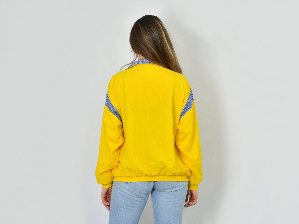 Yellow Windbreaker Vintage Sport Jacket Spring Sun Old School Etsy