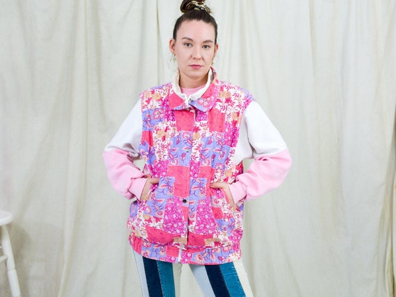 Sleeveless Jacket Hunting Fashion Printed Vest Floral Activewear Pink 90s  Vintage L-XXXL -  Canada