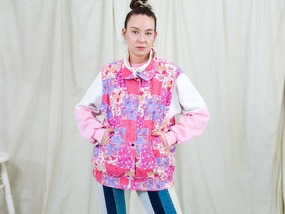 Sleeveless Jacket Hunting Fashion Printed Vest Floral Activewear Pink 90s  Vintage L-XXXL -  Canada