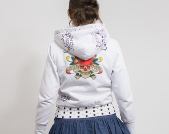 Ed Hardy ホワイトダウンジャケット XS Ed Hardy ホワイトダウンジャケット XS Ed Hardy ホワイトダウン