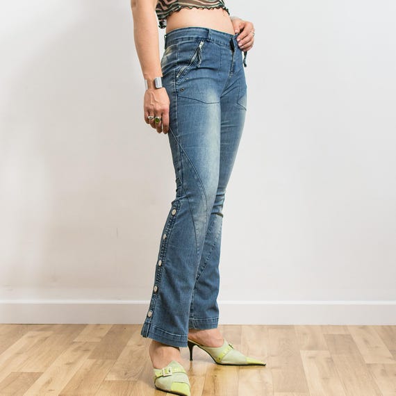 Vintage Y2K Slim Bootcut Jeans Low Waist 2000s Denim L - Etsy Israel