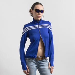 Adidas ClimaCool Träningsjacka Blå Randig Dragkedja S