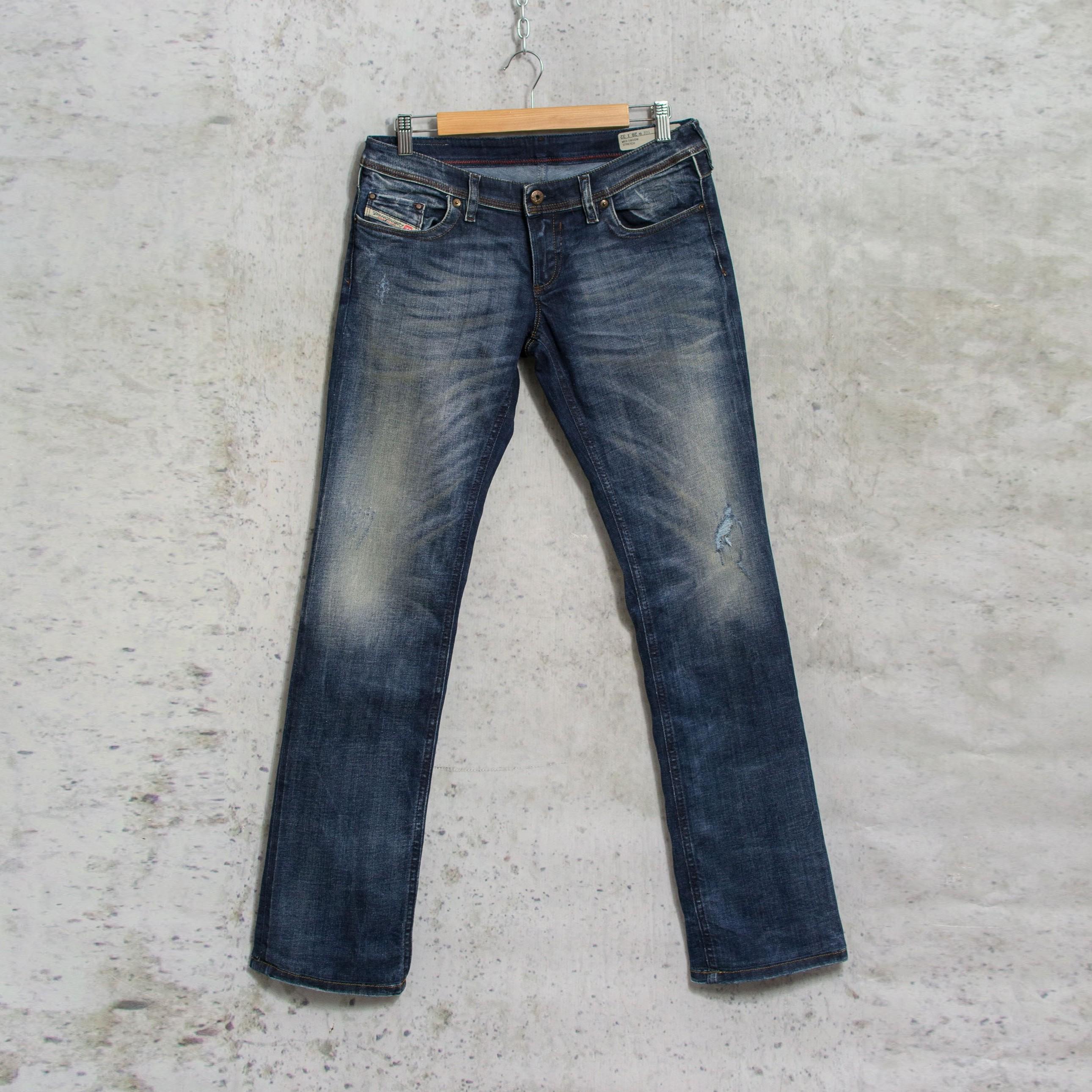 Vintage Diesel Jeans Dirty Pants Faded Denim Distressed Y2K
