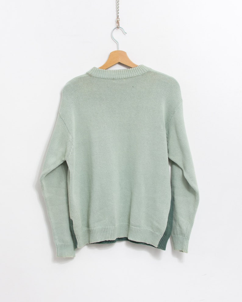 Funny sweater 90's Vintage jumper cotton women size M image 7