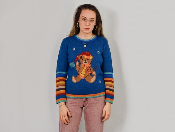 vintage teddy bear sweater