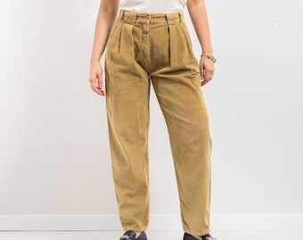 Vintage 70s Wide Wale Corduroy Pants: High Waist Sailor Style - Etsy