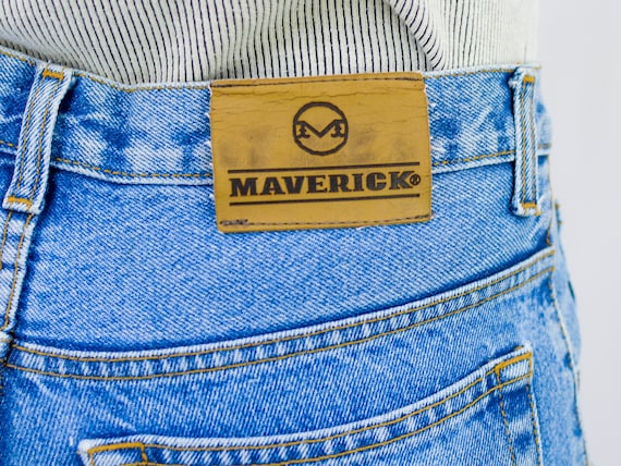 løn Banzai lufthavn MAVERICK Jeans W33 L31 Straight Leg 90s Vintage Blue Denim - Etsy