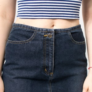 Vintage Y2K midi denim skirt women size M/L image 4