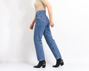 Vintage Cross mom jeans 90s blue denim high waist size W32 L30