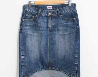 Gonna In Jeans Donna Vita Alta, Modello A-Line, Corta Y2K, Con Tasche, Denim Elasticizzato, Taglie Forti, Estiva